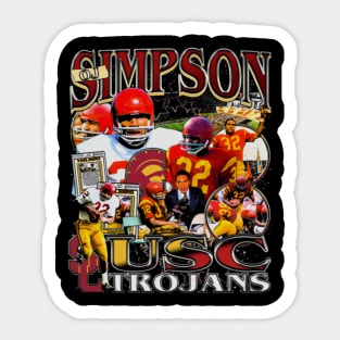 OJ Simpson College Vintage Bootleg By_Libarscal_ Sticker